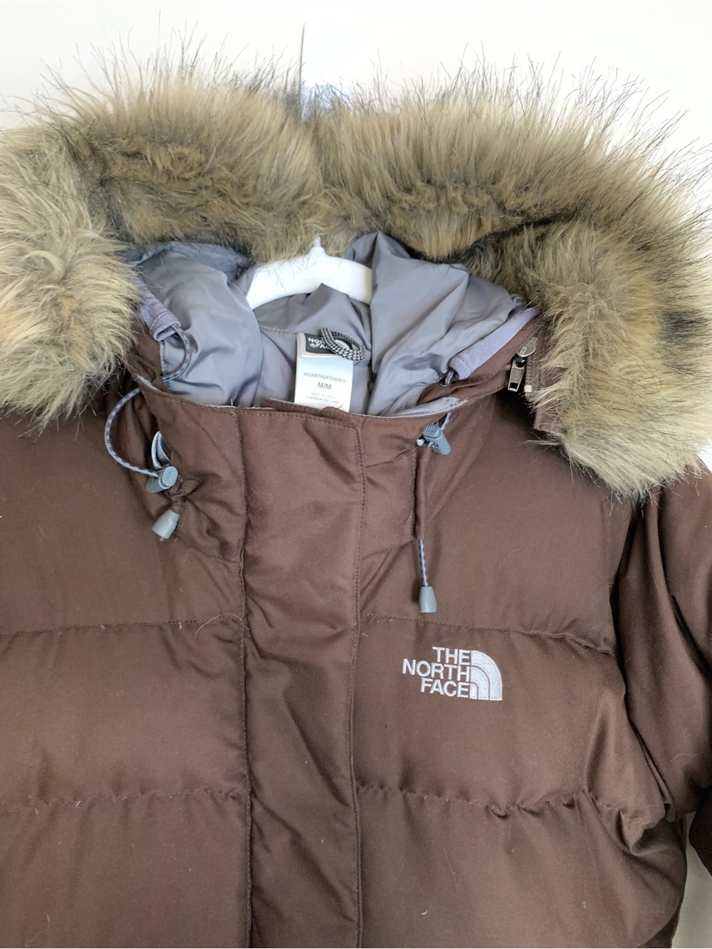 The North Face Brown Puffer Jacket M - Picture 5 of 15